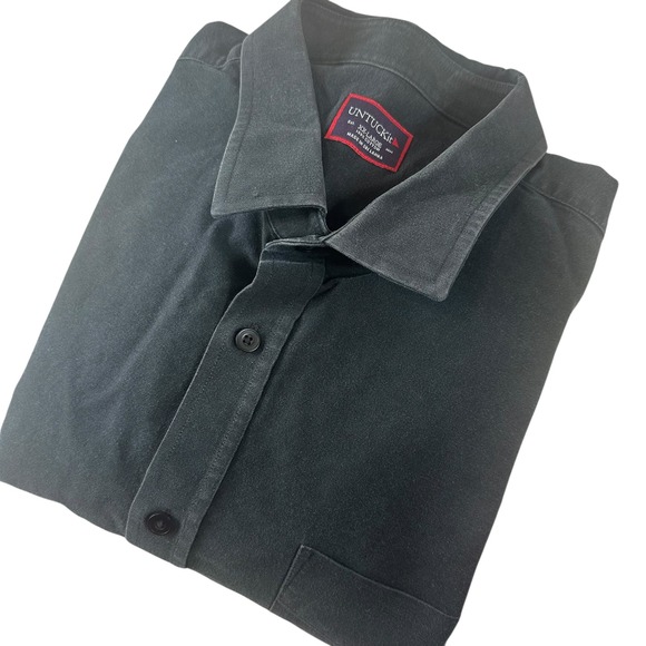 UNTUCKit Men's Button Down Casual‎ Shirt Black Long Sleeve Size XXL Cotton - Picture 1 of 5